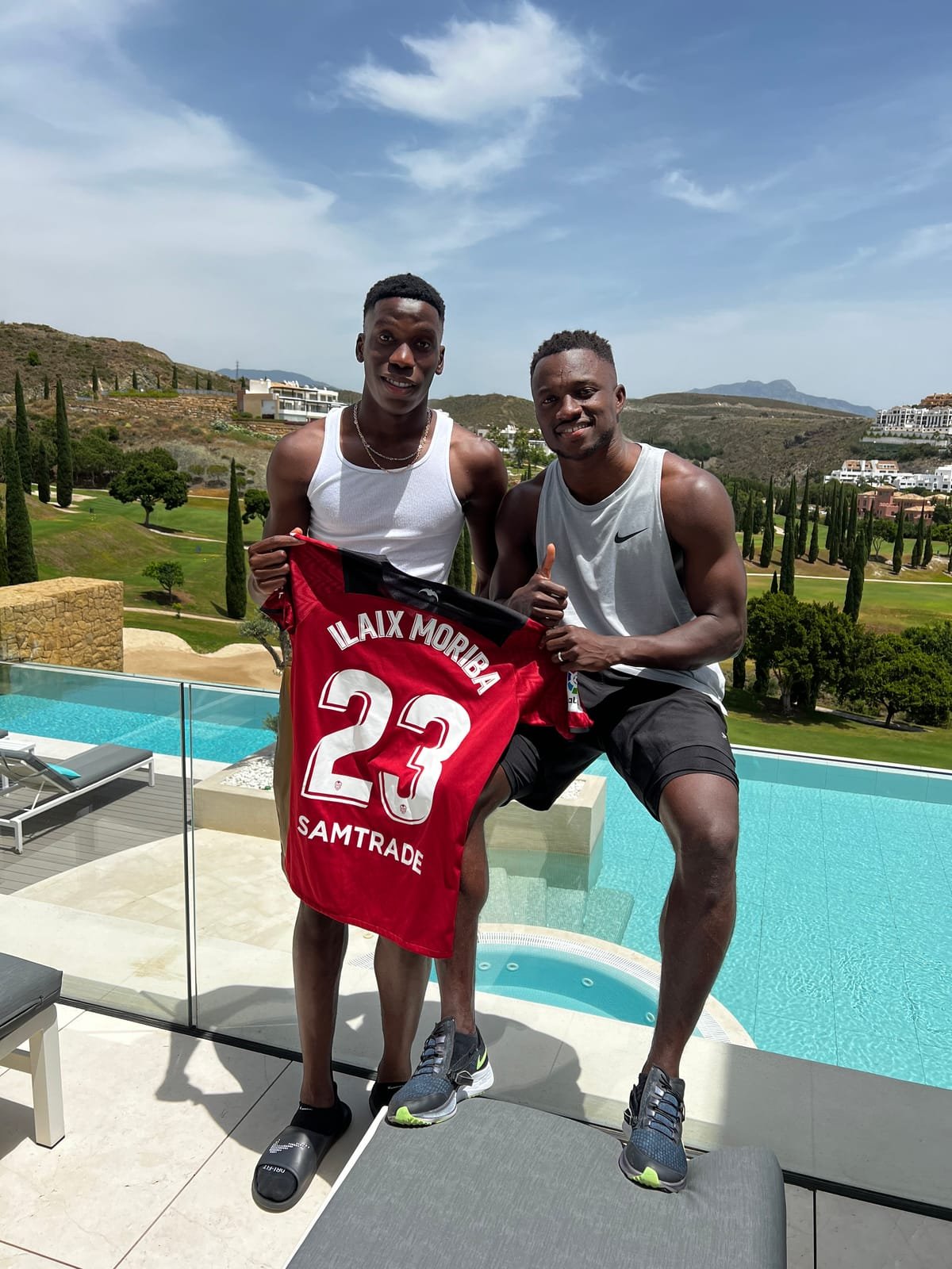 With Ilaix Moriba after an off-season block